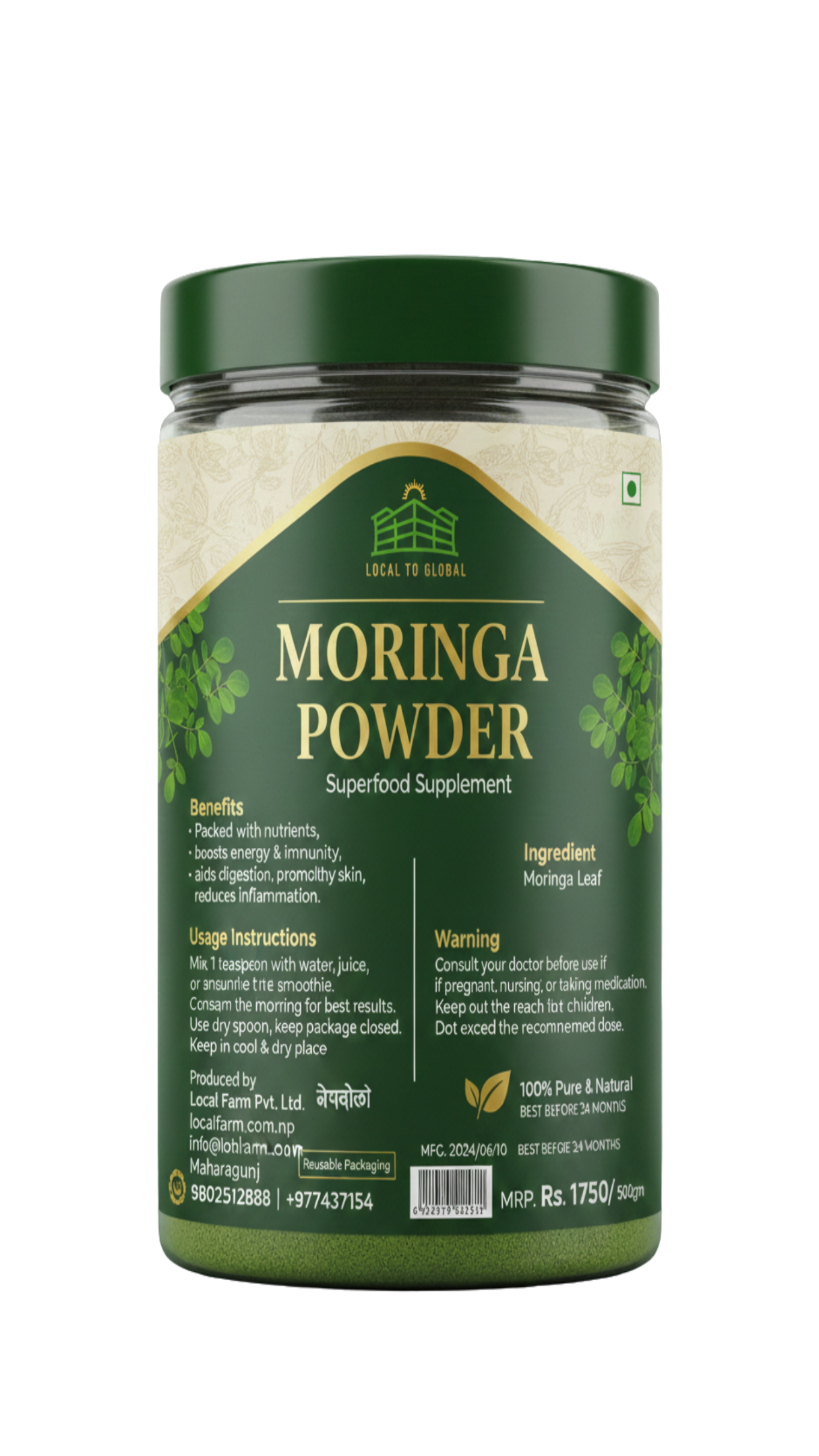 LOCAL FARM MORINGA POWDER - 200GM